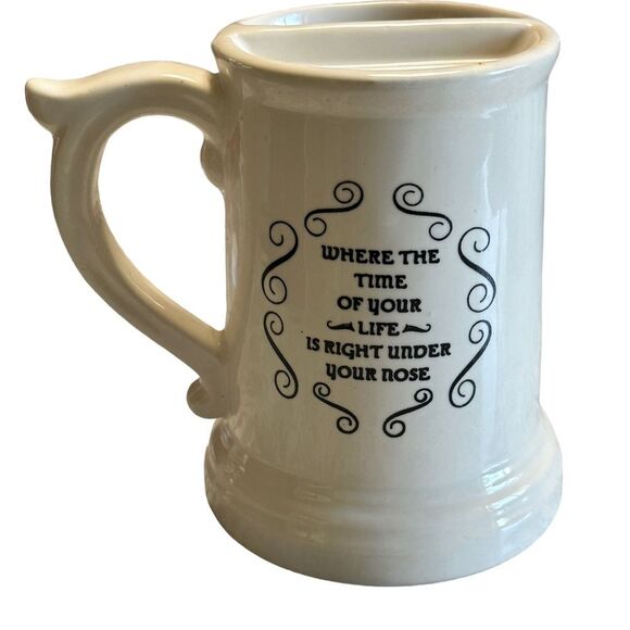 Vintage Mustache Mug Stein Your Father's Mustache  14 oz Greenwich Village NY - Picture 4 of 6